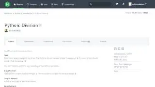[HackerRank] Python Division