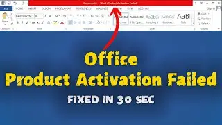 How to Solve Microsoft Office Product Activation Failed