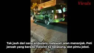 Peti JENAZAH jatuh dari ambulance,kok bisa?😱