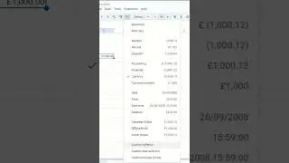 Change Currency Format in Google Sheets 