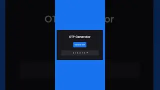 OTP Generator  #htmlcss #javascript #coding