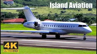 Lovely GLEX - Bombardier Global 6000 (N18CZ) Departing St. Kitts / Eastern Caribbean