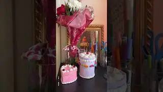 Made some kitschy fake cake boxes ~ tutorial on my channel 🎂 #diy #satisfying
