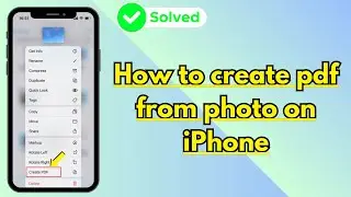 How to create pdf from photo on iPhone | iOS | 2024