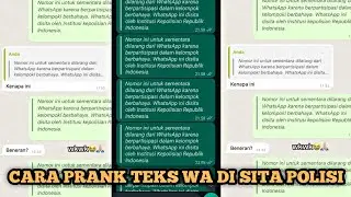 CARA BUAT TEKS PRANK WA DI SITA POLISI || PRANK WHATSAPP DI SITA POLISI