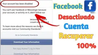 Inhabilitamos tu cuenta facebook 180 días |  recuperación de cuenta de facebook deshabili..