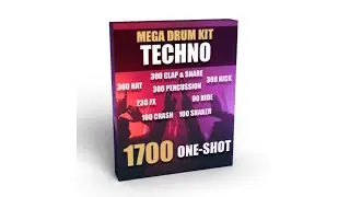 TECHNO DRUM KIT 1700 ONE-SHOTS