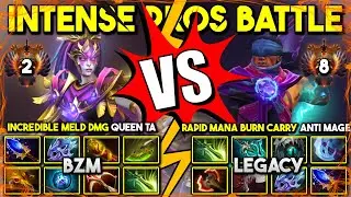 INTENSE PROS BATTLE | INCREDIBLE MELD DMG TEMPLAR ASSASSIN VS. RAPID MANA BURN CARRY ANTI MAGE DOTA2