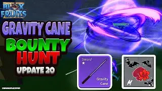 NEW Gravity Cane + Sanguine Art is OP! (Update 20 Blox Fruits Bounty Hunting)