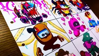 DIBUJOS  LOS MEJORES AMONG US V4 DE (Friday Night Funkin')