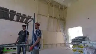 Стройка Скалодрома для туристического кружка
