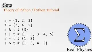 Sets (Theory of Python) (Python Tutorial)