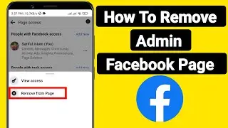 How To Remove Admin On Facebook Page |  Admin Remove On Facebook Page | New Update