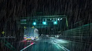 ☔️Driving on the Rainy Urban Highway😴 Ambient Noise for #Sleep