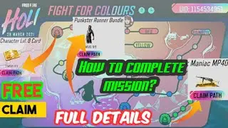 How to Complete Fight For Colour events in free fire | Holi event Full Details | MP4O 😱 for free |