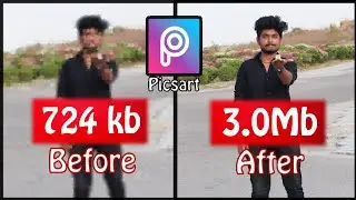 How to convert lower quality pic into higher quality in picsart | save HD pic in picsart |