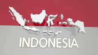 World Map | Indonesia country nation map asia flag 3D Animation | Indonesia Map Animation