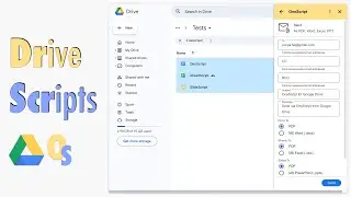 Export to and Send as DPF, Word, Excel, and PPT in Google Drive: OneScript
