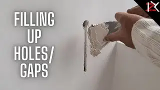 How To Fill Up Holes/Gaps With Ready Mix Plaster Filler - Fix Imperfections In Walls