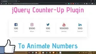 CounterUp jQuery Plugin to Animate Number Count from Zero to Value