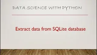 Extract Data from SQLite database