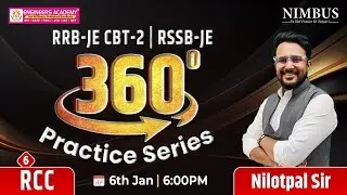 RRB JE 2024 CBT-2 Online Preparation | RCC Practice Questions Series For RSSB/RRB JE CBT-2 | L-6