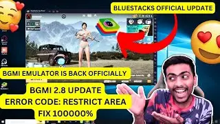 🔴 1000% Bgmi Update 3.1 Fix on Emulator 😍 Error Code: Restrict Area Officially Blustacks Update 😍