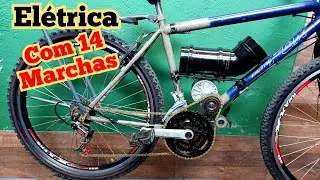 como montar uma bike eléttrica do zero com 14 marchas motor 36v caseira