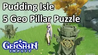 Pudding Isle 5 Geo Pillar Puzzle Genshin Impact