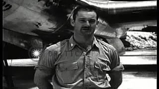 Major Thomas Ferebee, the bombardier aboard Enola Gay shares his experience of  t...HD Stock Footage