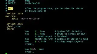 Hello World in ASSEMBLY