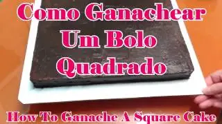 How To Ganache A Square Cake - ENGLISH SUBTITLES