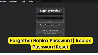 Forgotten Roblox Password | Roblox Password Reset