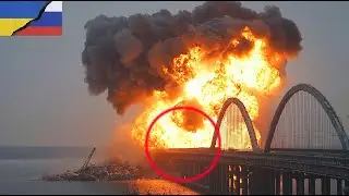 PUTIN'S WORST NIGHTMARE! Crimean Bridge is completely destroyed by the impact of a 7-ton F-16 bomb!