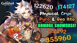 Itto HIGHEST DPS in 4 Elements! (Damage Showcase)