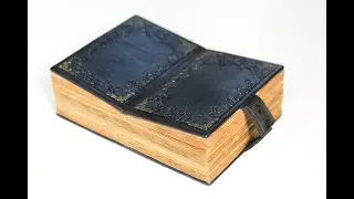 Unique 6-fold notebook / Dos-a-dos / Medieval bookbinding / Leather cover