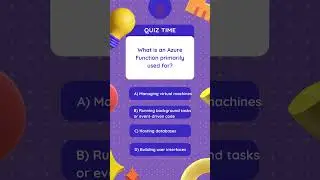 What is an Azure Function primarily used for? #azureforbeginners #aspnetcore #azurefunctions