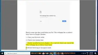 Fix This webpage has a redirect loop Issue in Google Chrome