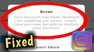 Instagram Your Account has been disabled for Violating Our Policy Problem Solved 2023