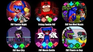 FNF Funkin Night, FNF Plants vs Rap, FNF Music Battle, FNF Neo City, Friday Funkin FNF...