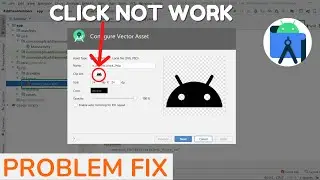 Android studio 'Clipart' option not showing anything on clicking Nothing to show Vector Asset Icon