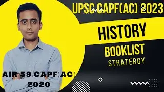 UPSC CAPF(AC) 2023 HISTORY BOOKLIST AND STRATERGY 