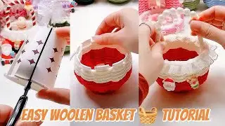 Best out of waste Disposable Cup Basket 🧺 Tutorial | Woolen Craft ideas|