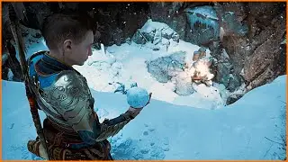 Atreus Throws A Snowball On Sindri | God Of War Ragnarok PS5
