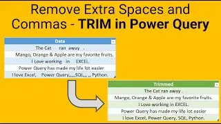 Remove Extra Spaces and Commas - TRIM in Power Query