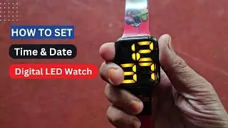 One button digital watch Time and Date settings #digitalwatch #kidswatch #ledwatch #timesetting
