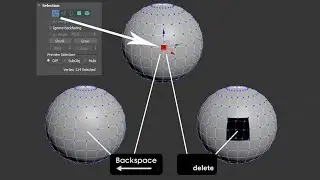 Клавиши Backspace и Delete при полигональном моделировании
