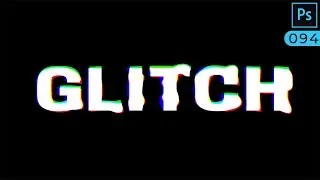 Glitch text effect in Adobe Photoshop
