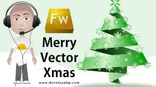 Vector Christmas Tree Ribbon Tutorial Graphic Design Training