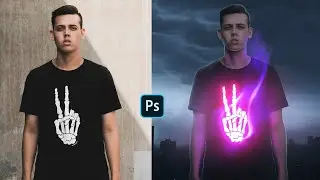 Photoshop Manipulation - Creating a Glowing T-Shirt Icon Photoshop!